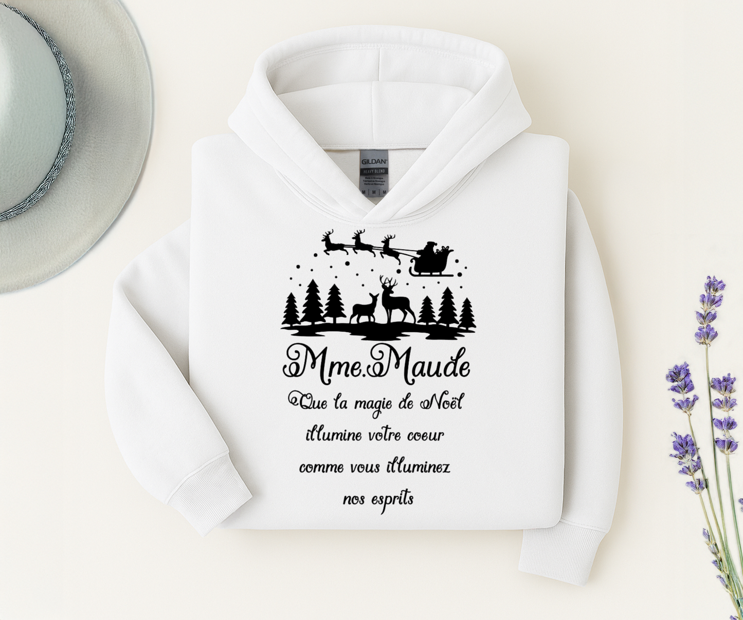 Coton ouaté Joyeux Noël pour enseignant(e) / t.e.s./ Intervenant(e)