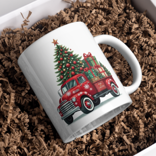 Tasse à café camion de Noël